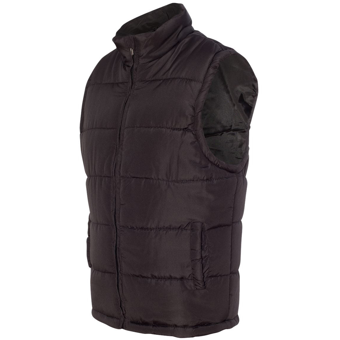Black Puffer Vest - Burnside - Durable Insulation
