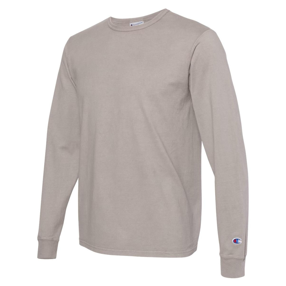 Black T-Shirts - Champion - Garment Dyed Long Sleeve