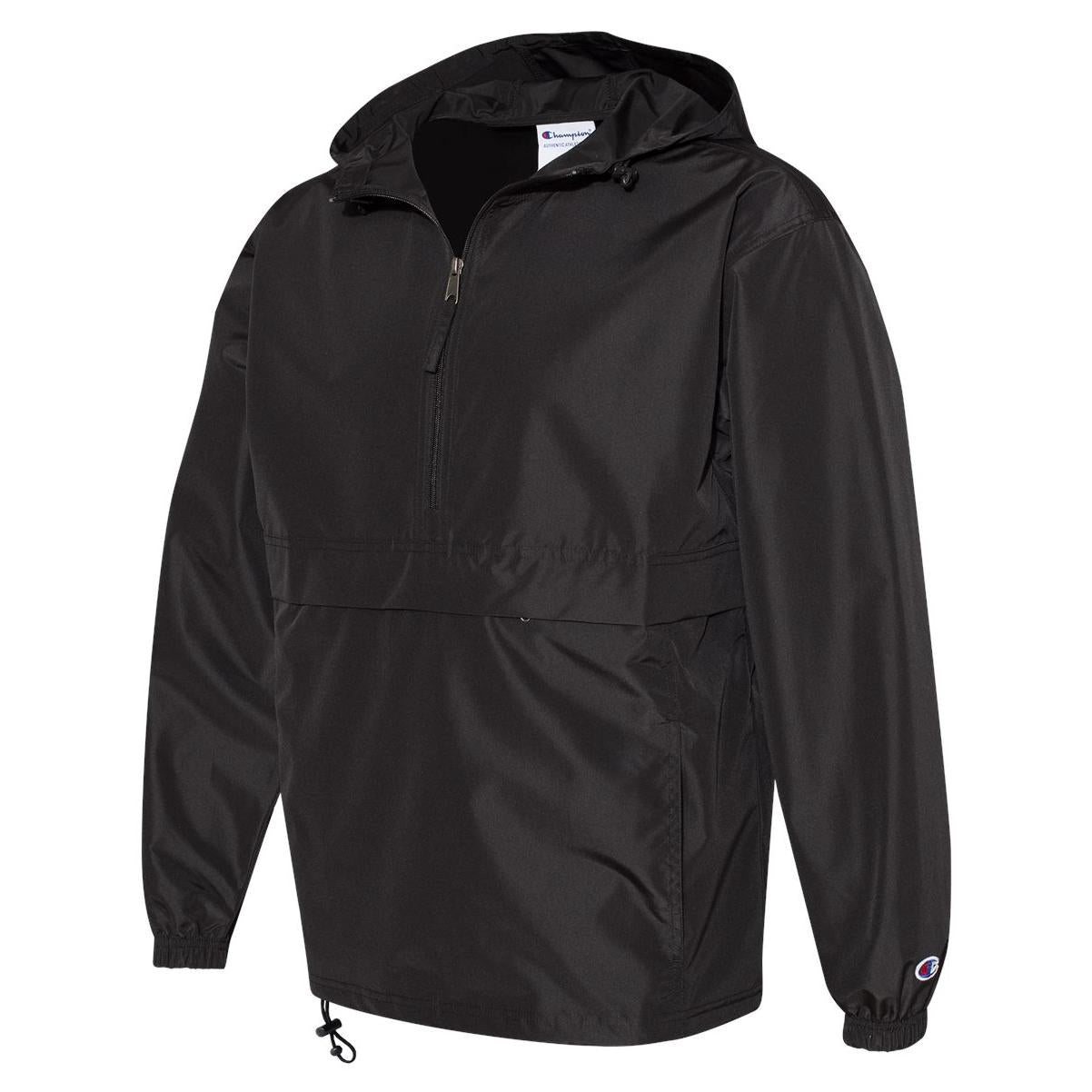 Black Packable Jacket - Champion - Lightweight Design