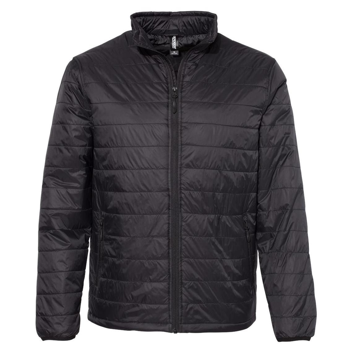 Black Puffer Jacket - Independent Trading Co. - Weatherproof