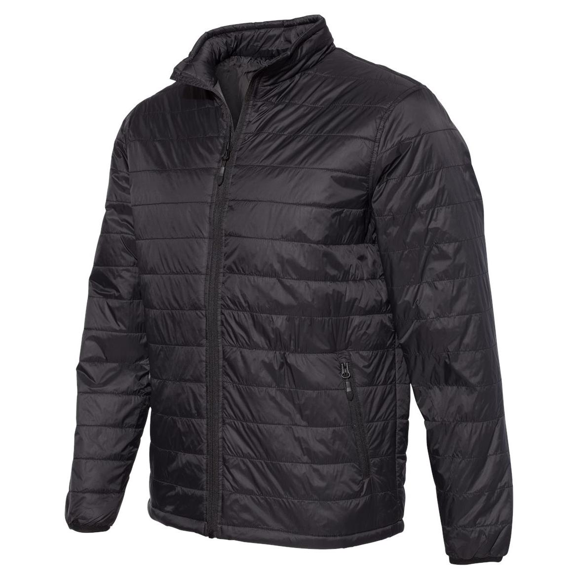 Black Puffer Jacket - Independent Trading Co. - Weatherproof