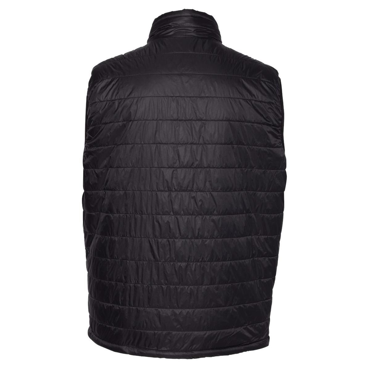 Black Puffer Vest - Independent Trading Co. - Wind Resistant