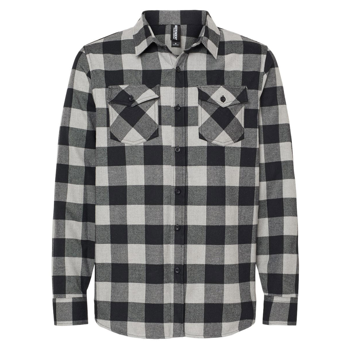 Charcoal Button Up Shirt - Independent Trading Co. - Flannel