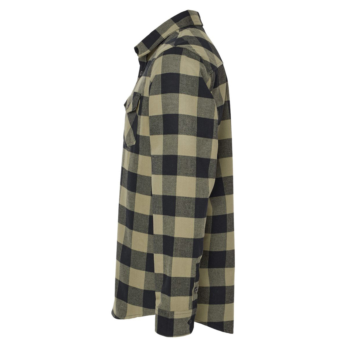 Charcoal Button Up Shirt - Independent Trading Co. - Flannel