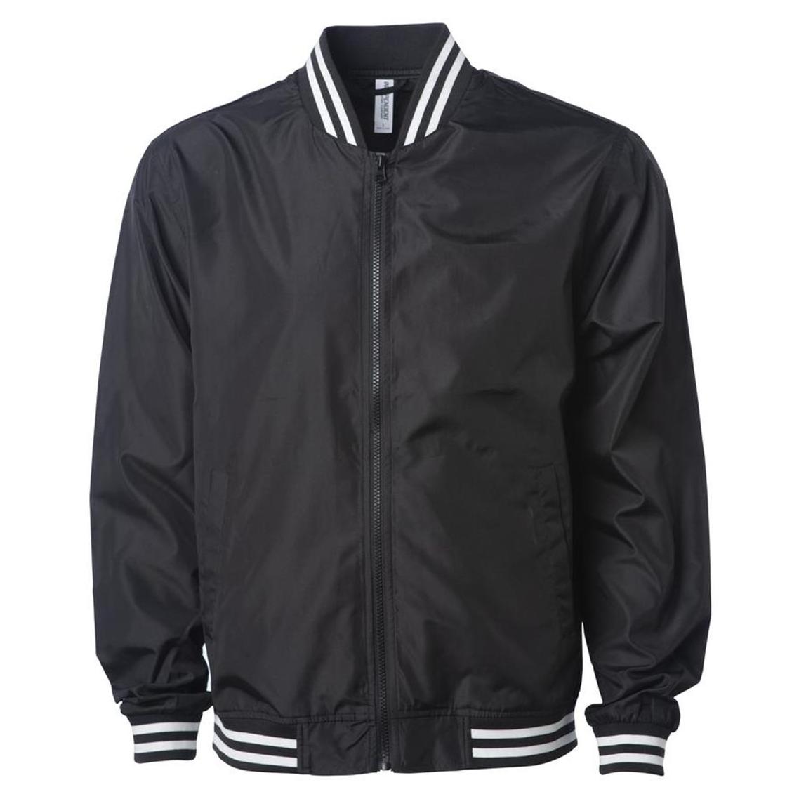 Black/White Stripes Jacket - Independent Trading Co. - Lightweight Design