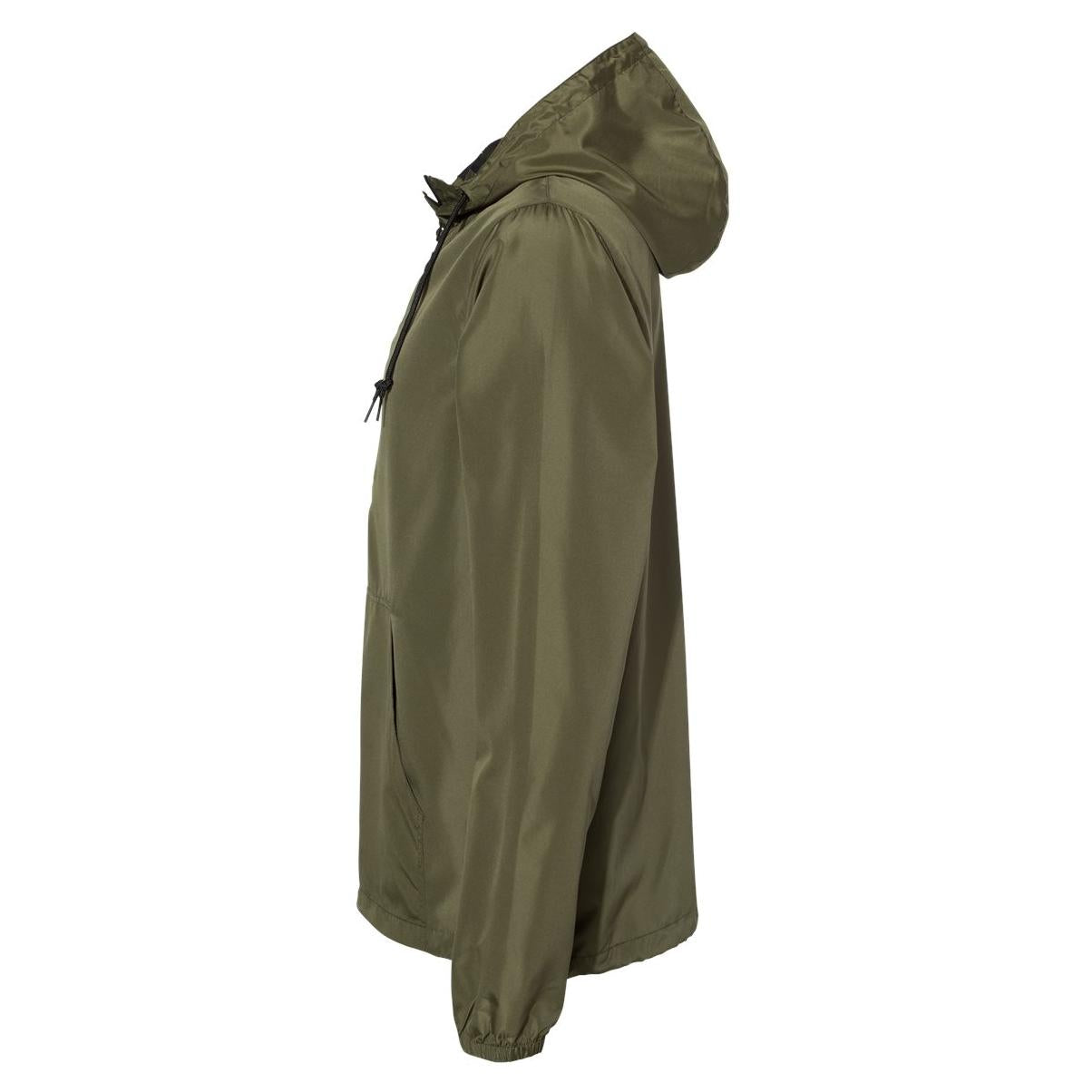 Black Windbreaker - Independent Trading Co. - Water Resistant