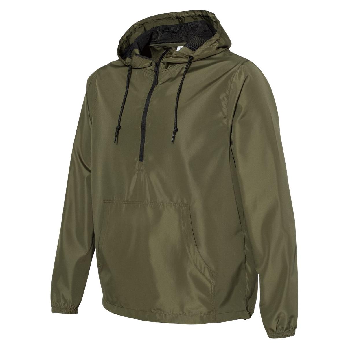 Black Windbreaker - Independent Trading Co. - Water Resistant