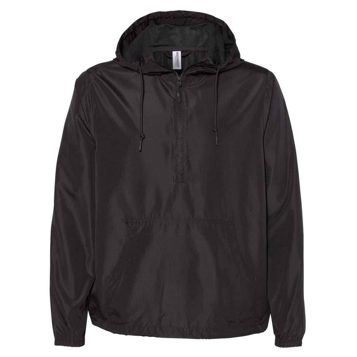 Black Windbreaker - Independent Trading Co. - Water Resistant