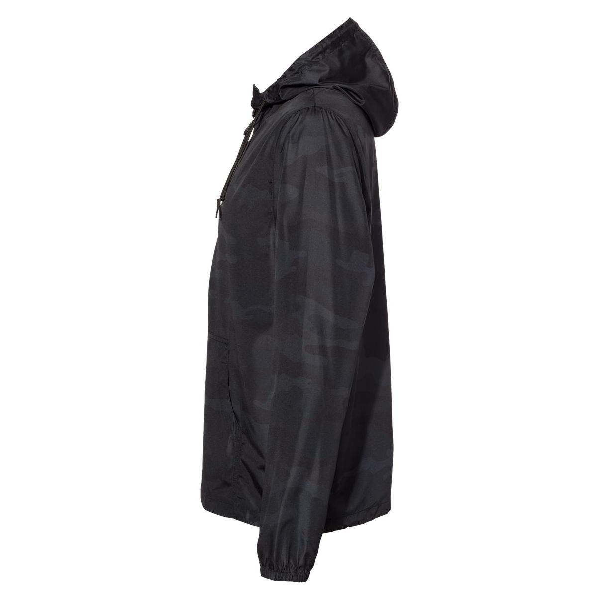 Black Windbreaker - Independent Trading Co. - Water Resistant