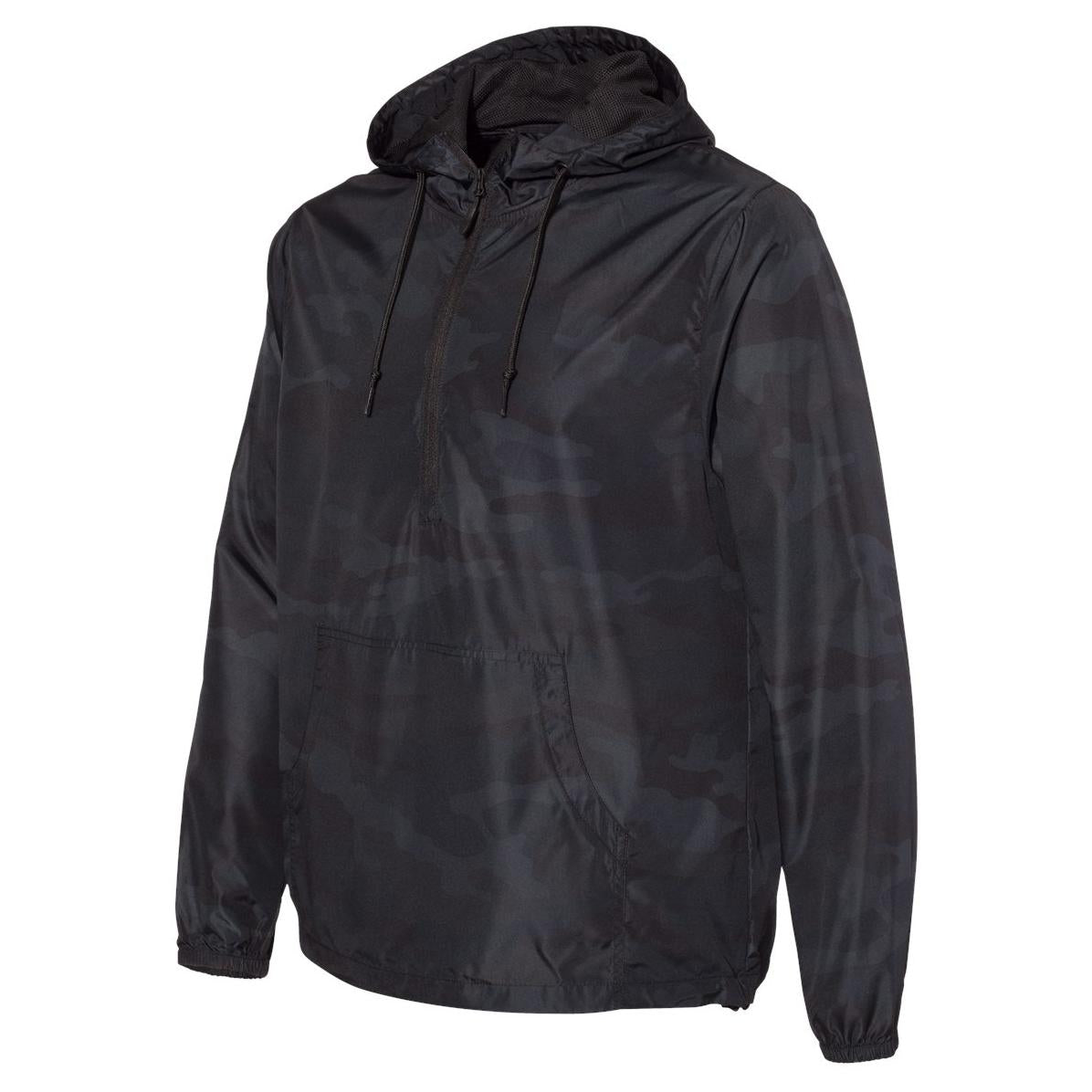 Black Windbreaker - Independent Trading Co. - Water Resistant