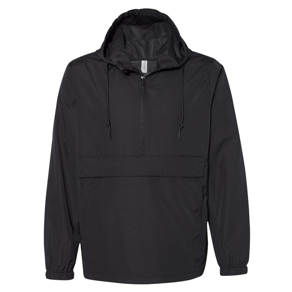 Black Windbreakers - Independent Trading Co. - Nylon Anorak