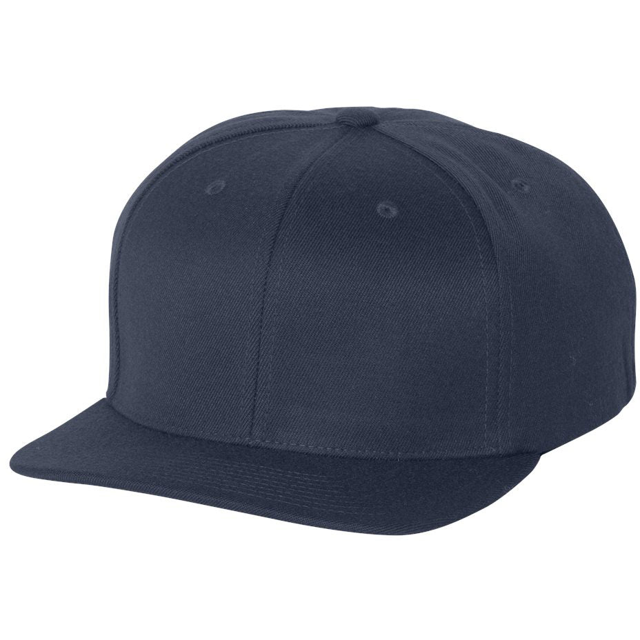 Black Flat Brim Hat - FlexFit - Stylish Snapback Cap