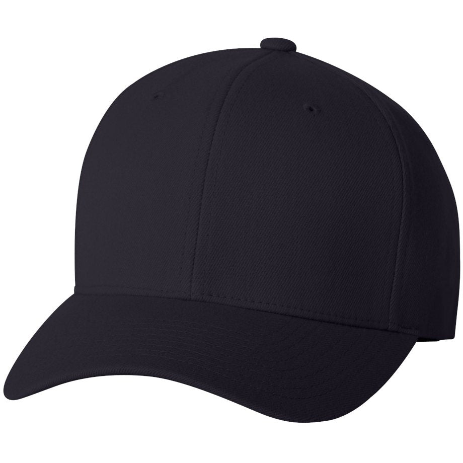 Black Ball Caps - FlexFit - Structured Wool Blend