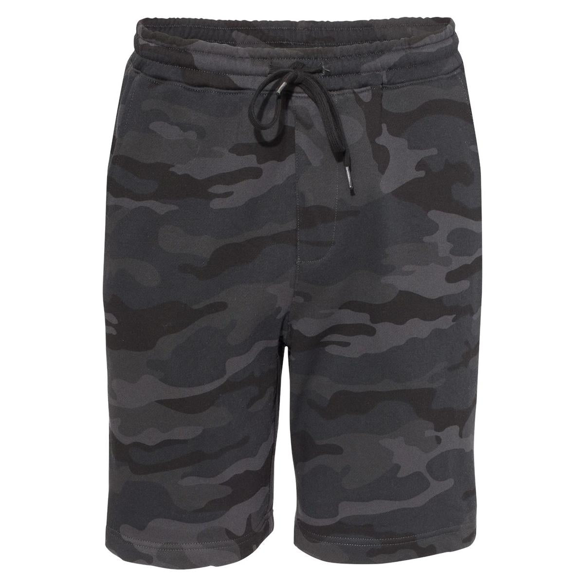 Black Camo Shorts - Independent Trading Co. - Fleece Quality