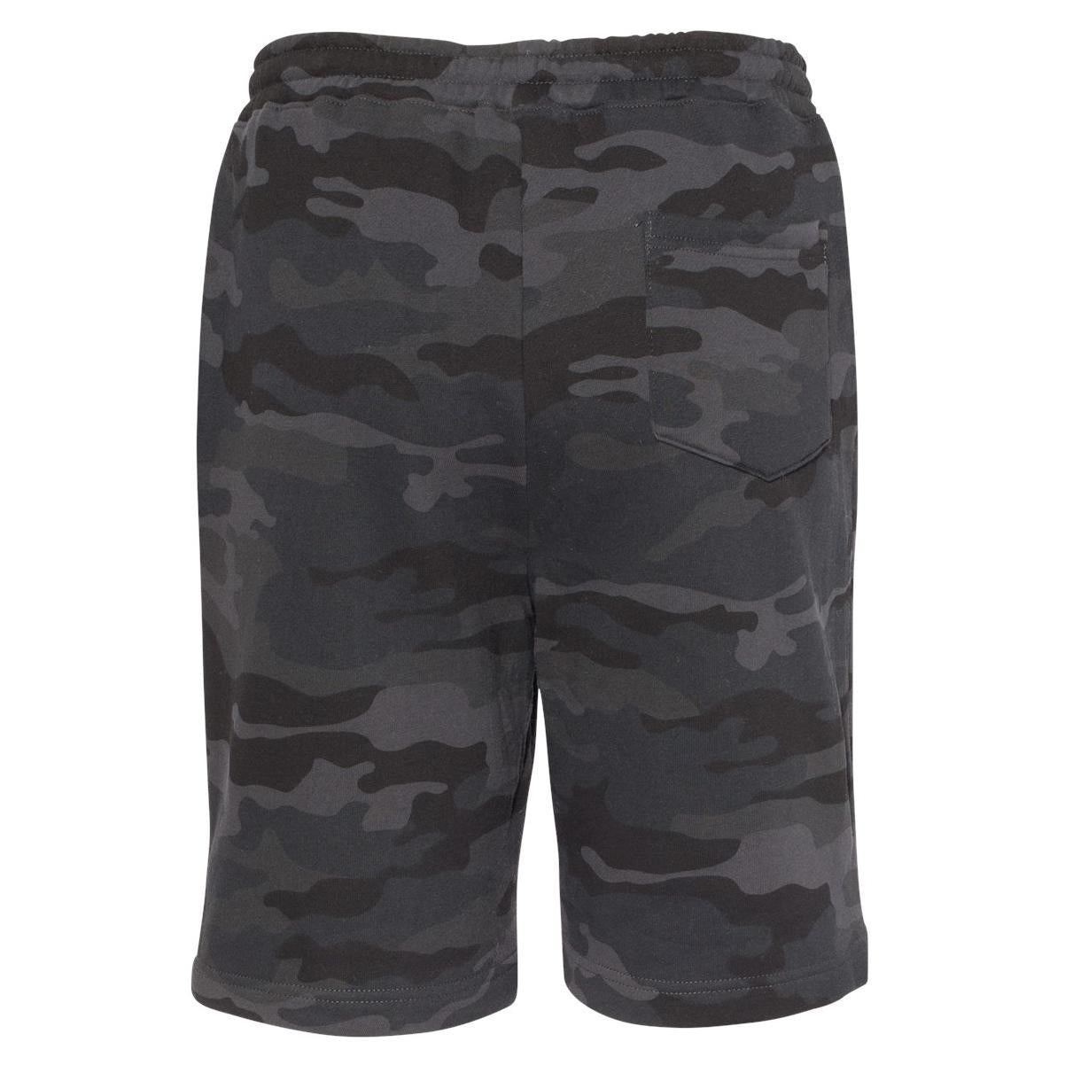 Black Camo Shorts - Independent Trading Co. - Fleece Quality