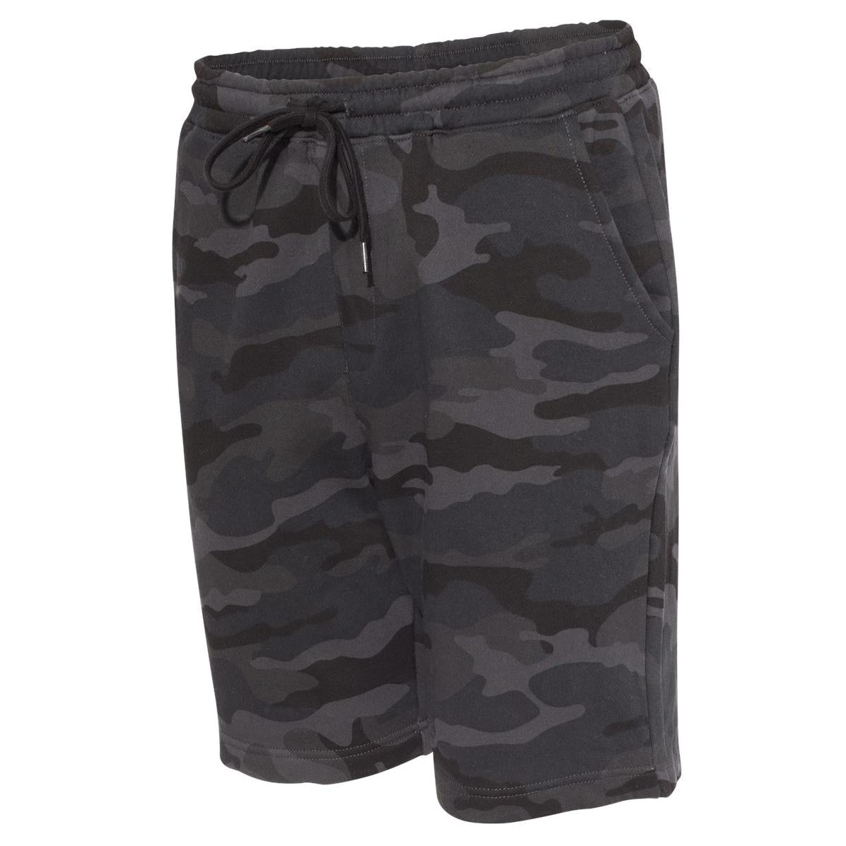 Black Camo Shorts - Independent Trading Co. - Fleece Quality