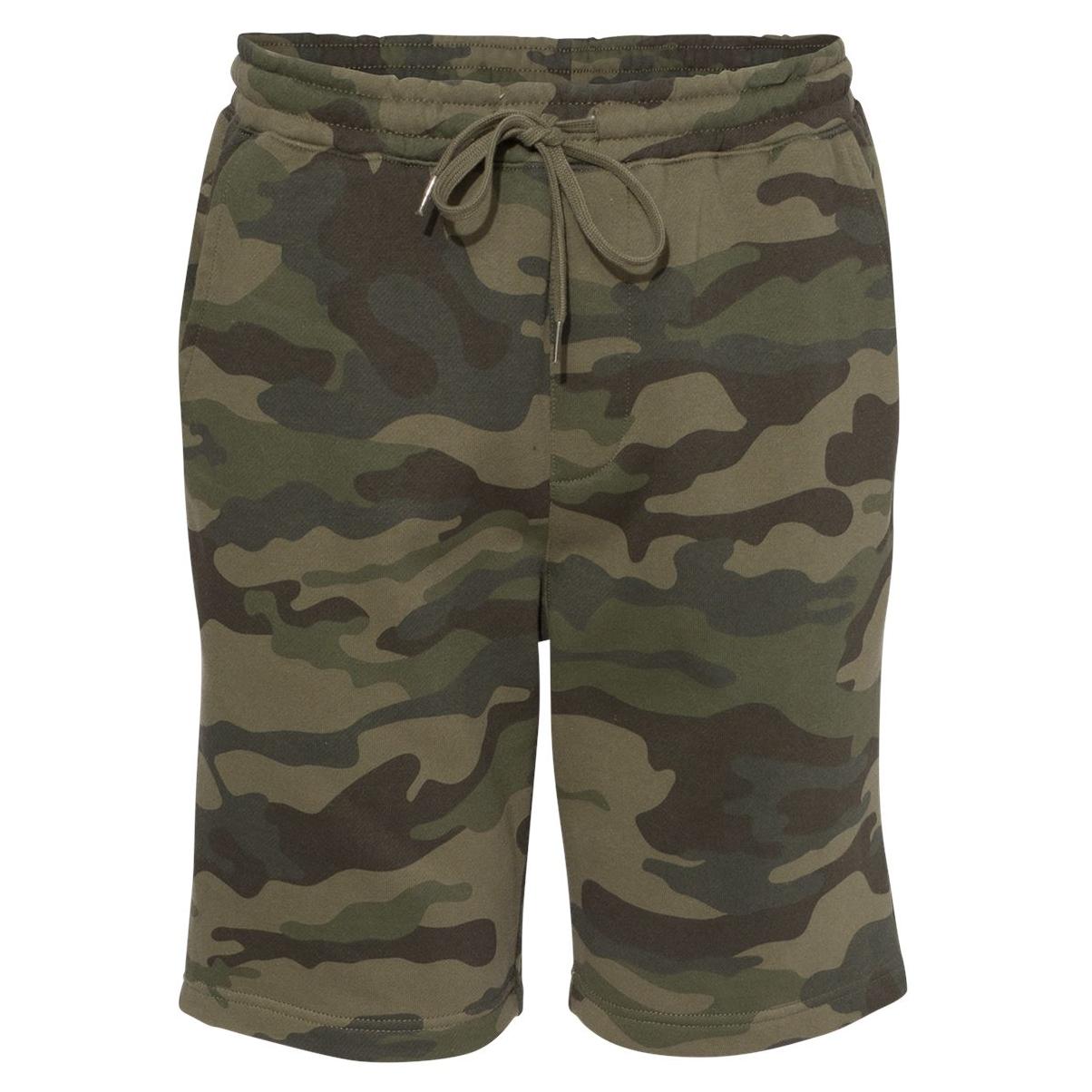 Black Camo Shorts - Independent Trading Co. - Fleece Quality