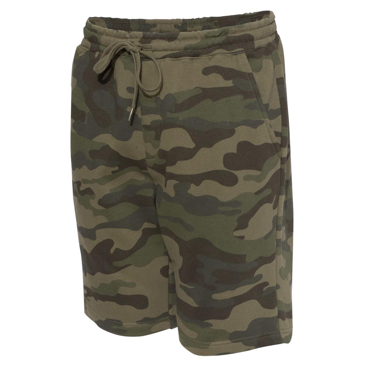 Black Camo Shorts - Independent Trading Co. - Fleece Quality