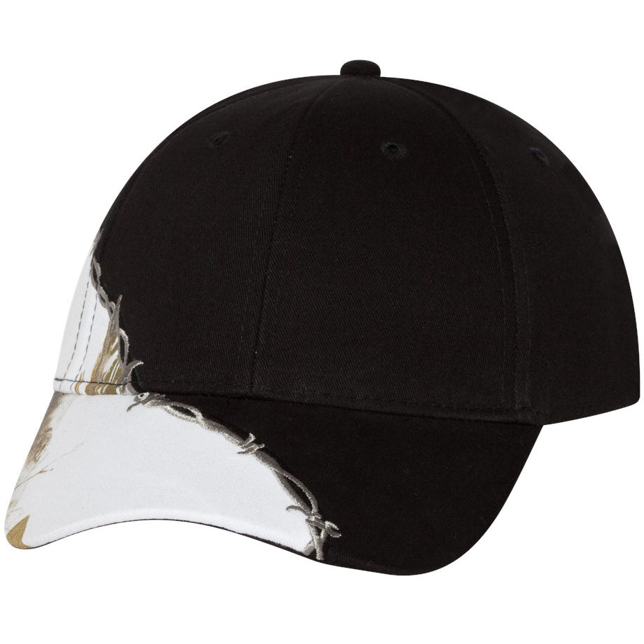 Black Camo Ball Cap - Kati - Barbed Wire Embroidery
