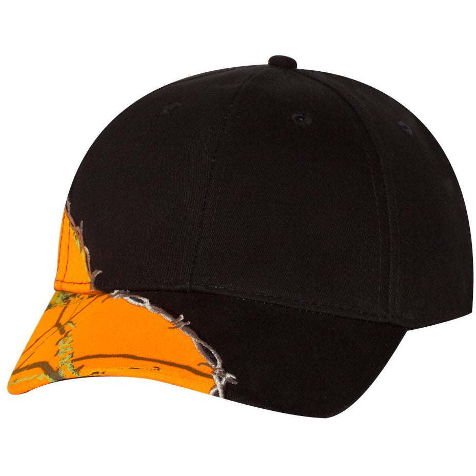 Black Camo Ball Cap - Kati - Barbed Wire Embroidery