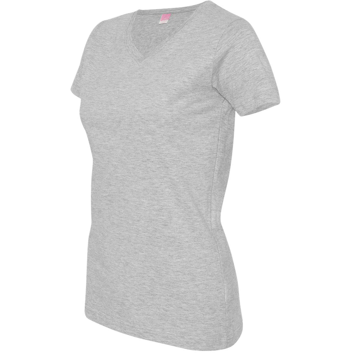 Black T-Shirts - LAT - V-Neck Jersey Tee, Soft Fabric
