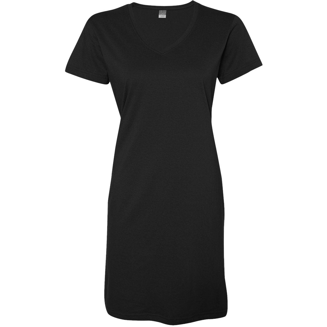 Black V-Neck T-Shirt - LAT - Soft Cotton Blend