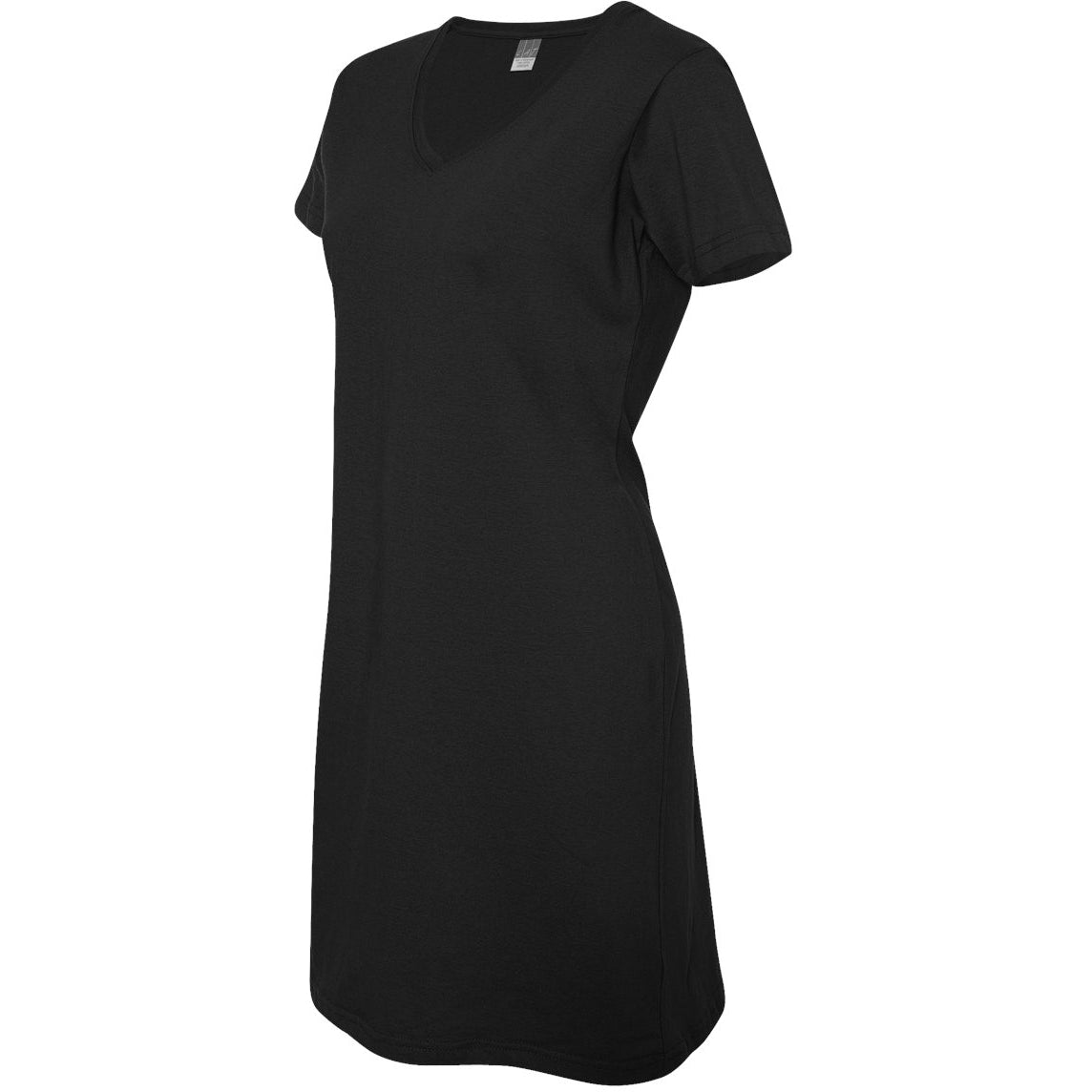 Black V-Neck T-Shirt - LAT - Soft Cotton Blend