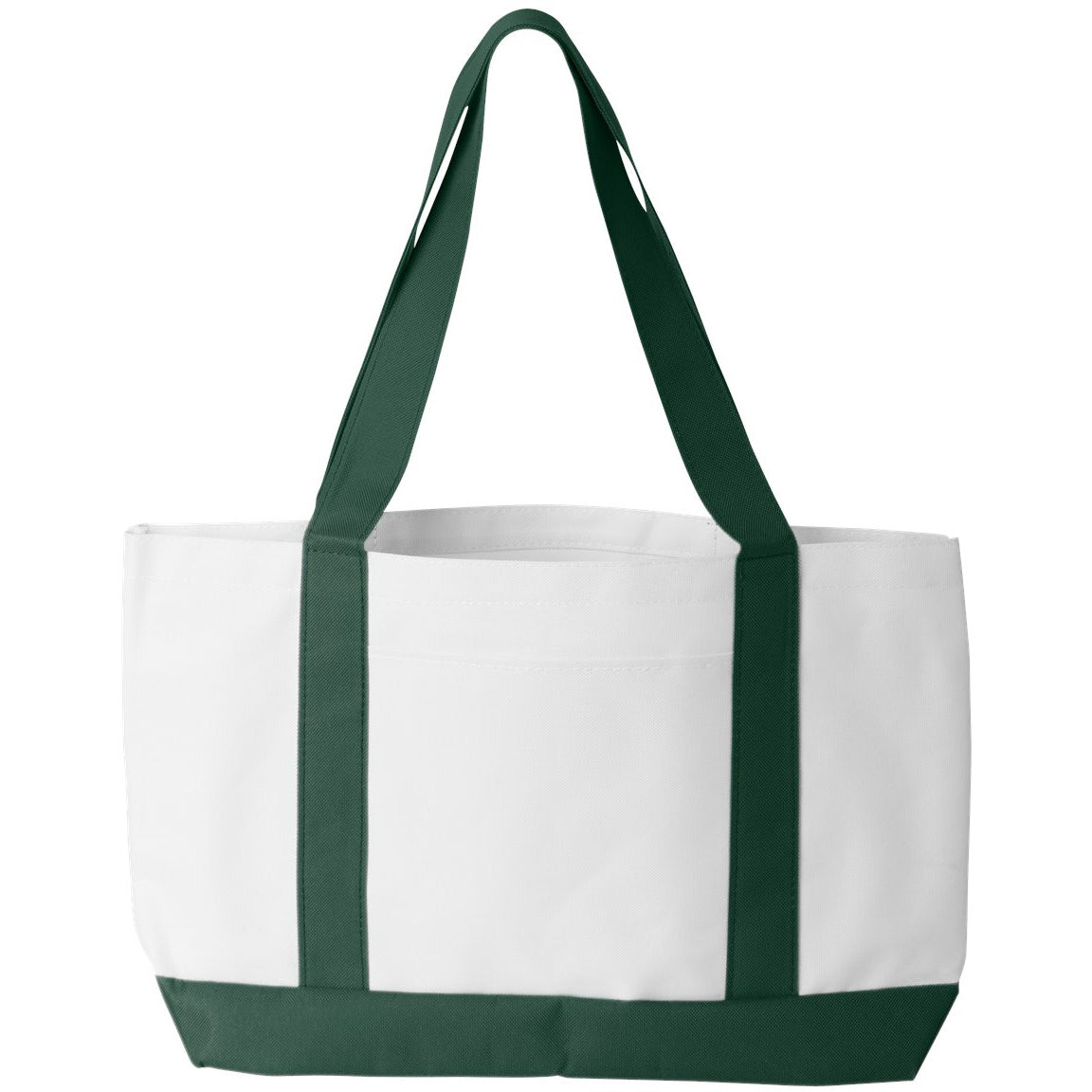 White/Black Tote Bag - Liberty Bags - Durable Polyester