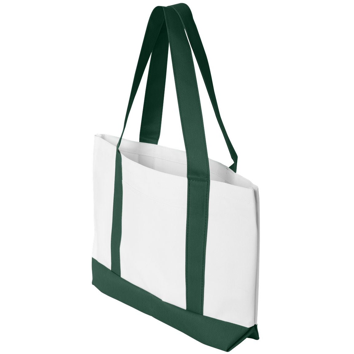 White/Black Tote Bag - Liberty Bags - Durable Polyester