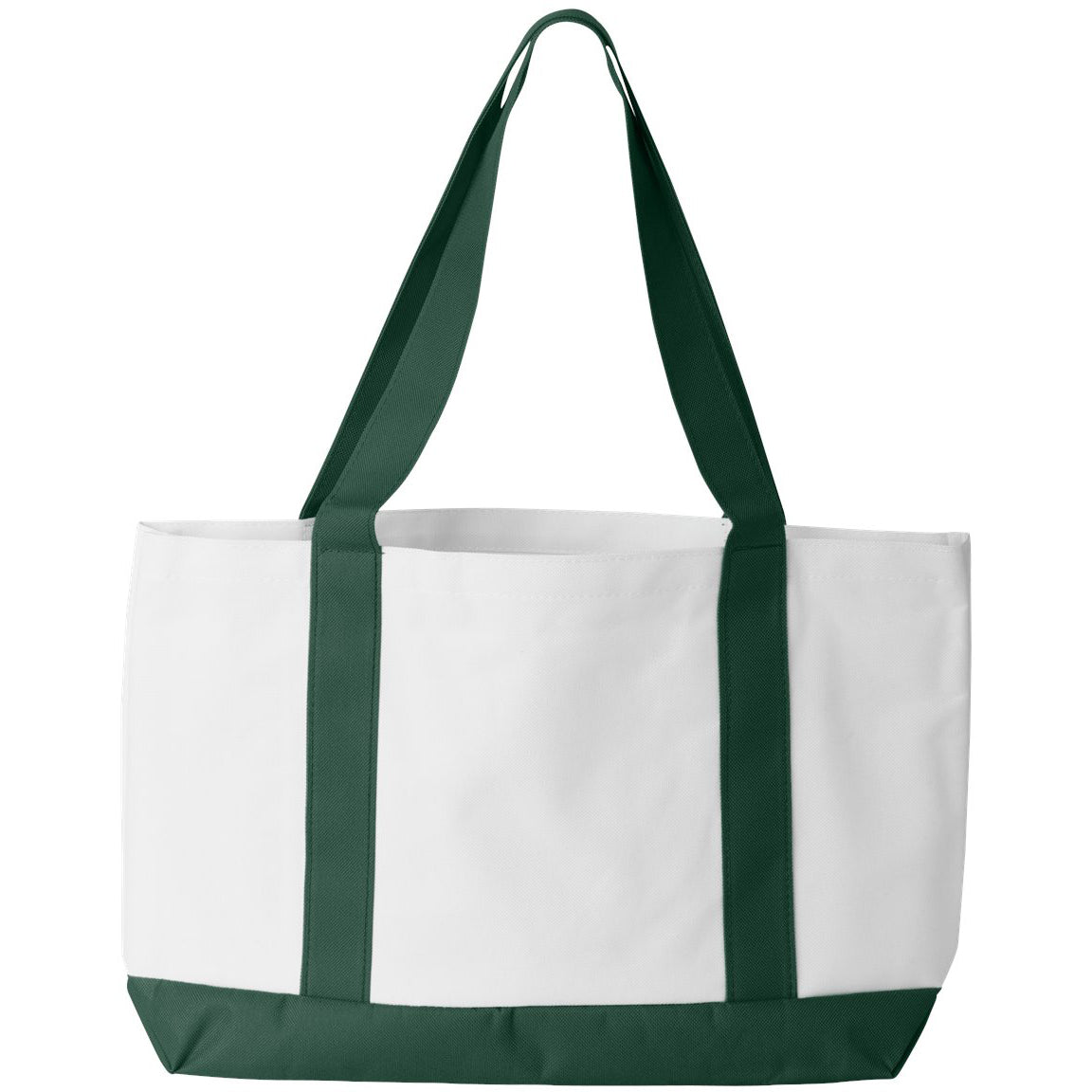 White/Black Tote Bag - Liberty Bags - Durable Polyester