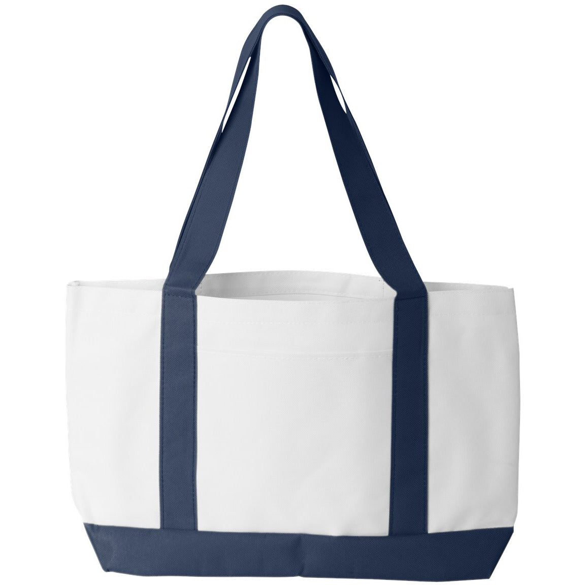White/Black Tote Bag - Liberty Bags - Durable Polyester