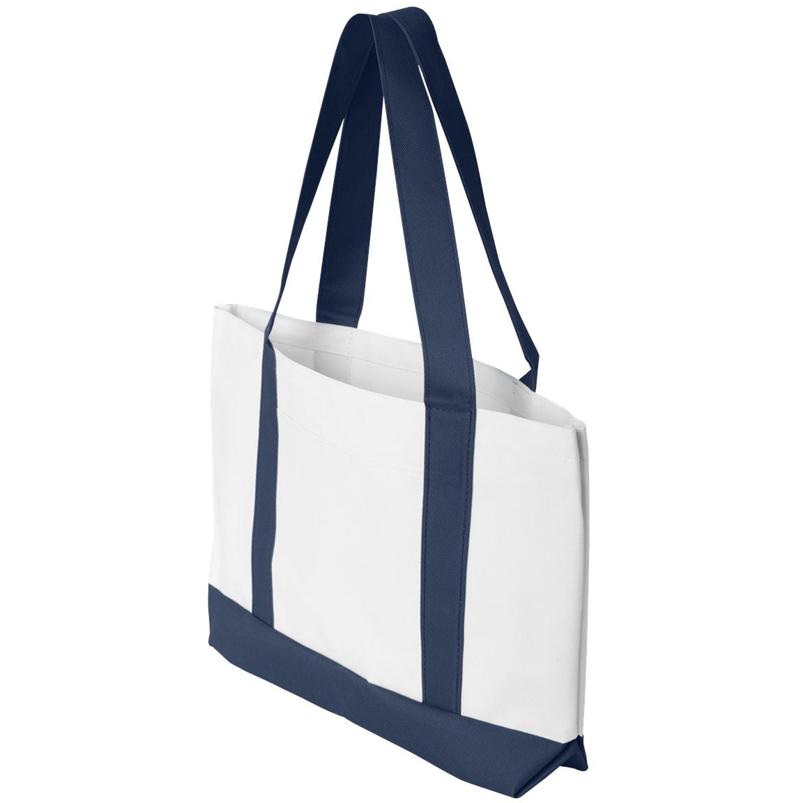White/Black Tote Bag - Liberty Bags - Durable Polyester