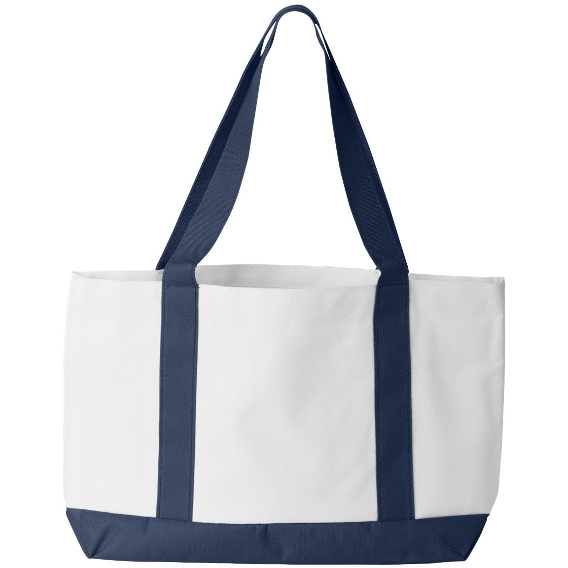 White/Black Tote Bag - Liberty Bags - Durable Polyester