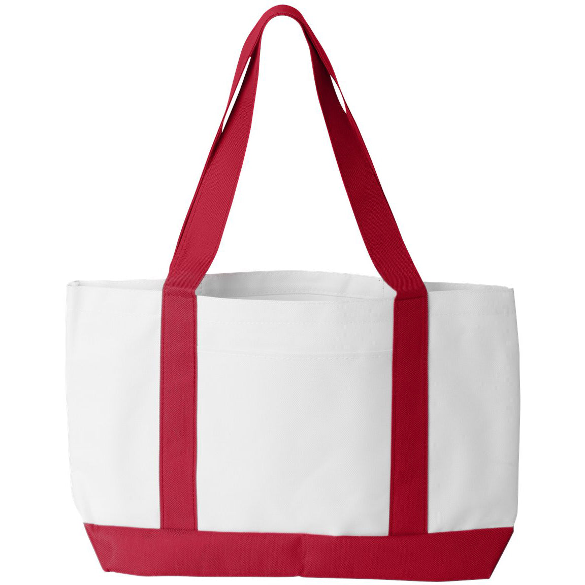 White/Black Tote Bag - Liberty Bags - Durable Polyester