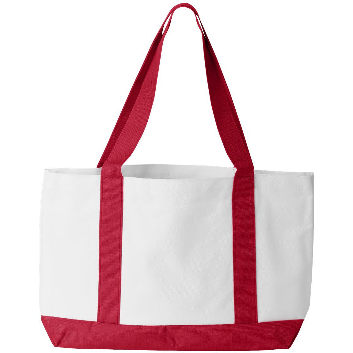 White/Black Tote Bag - Liberty Bags - Durable Polyester