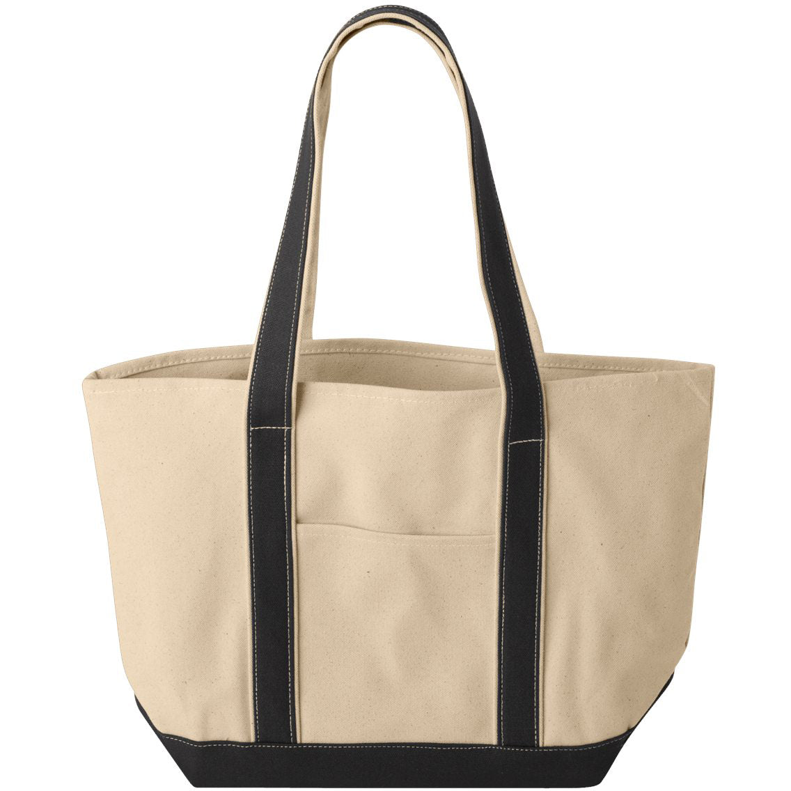 Natural/Black Tote Bags - Liberty Bags - Heavy-Duty Canvas