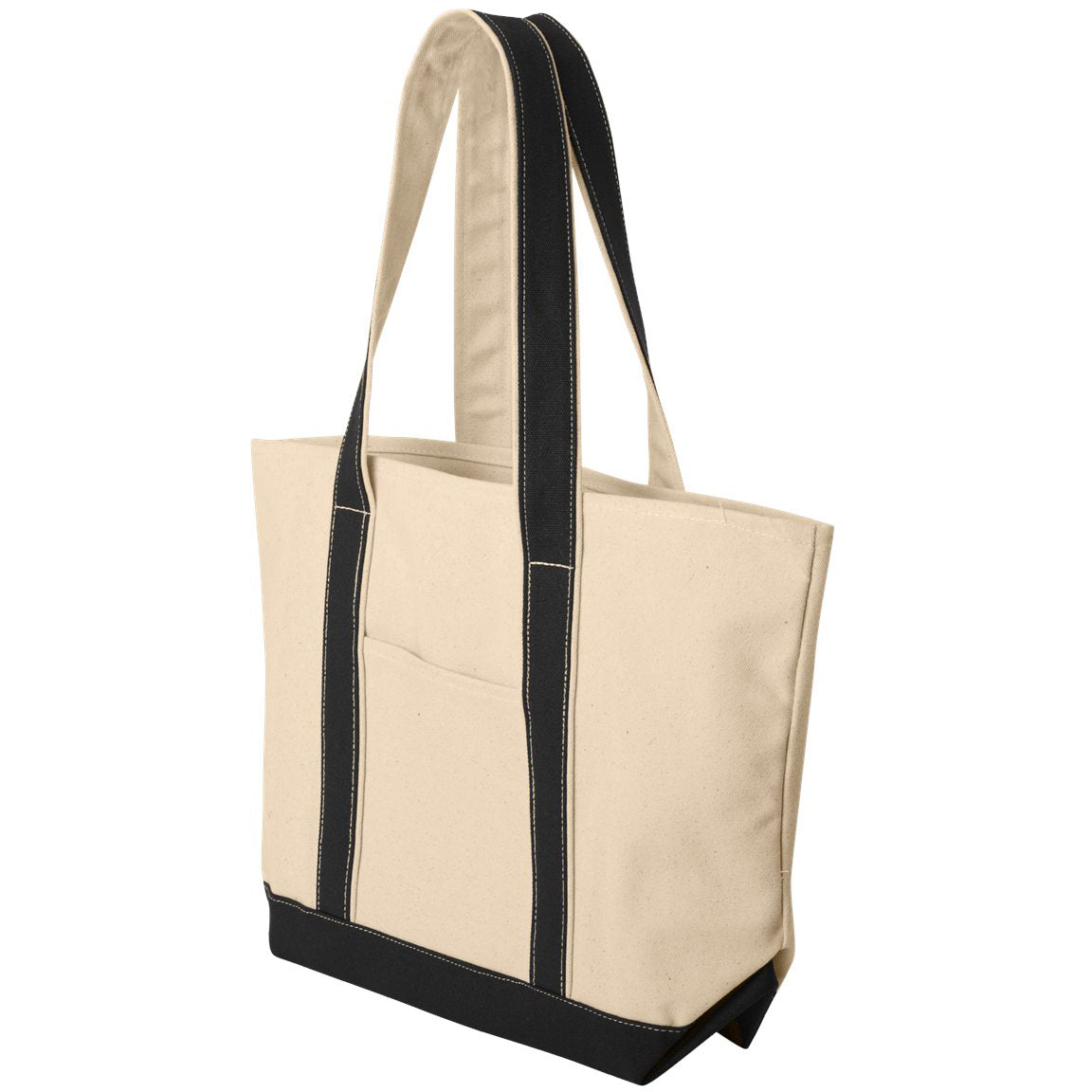 Natural/Black Tote Bags - Liberty Bags - Heavy-Duty Canvas