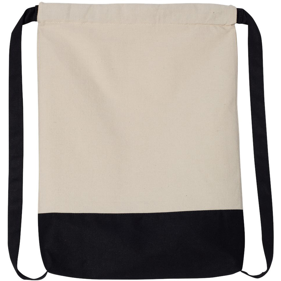 Natural/Black Cinch Packs - Liberty Bags - Durable Canvas