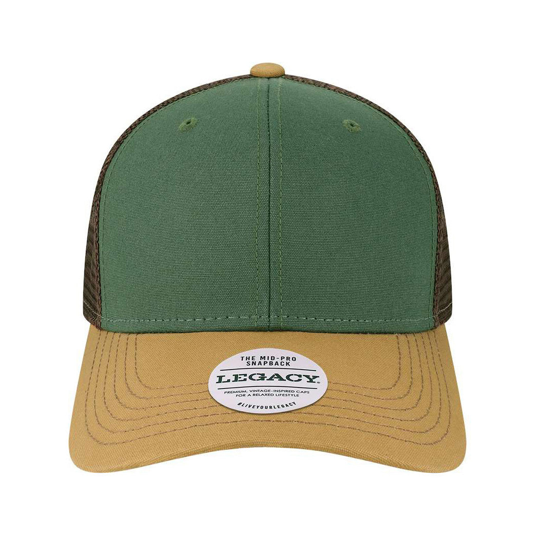 Black/Caramel/Dark Grey Ball Caps - Legacy - Mid-Pro Snapback