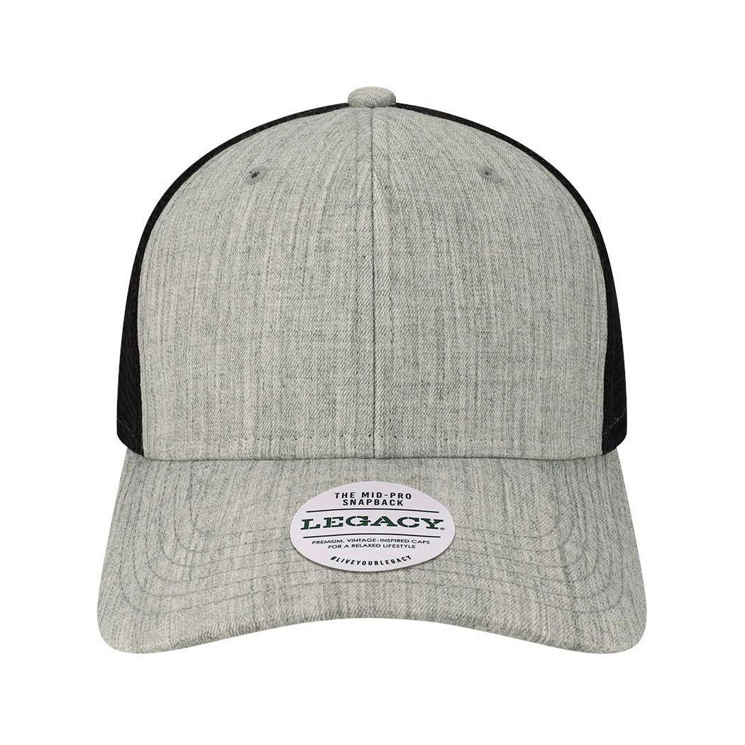 Black/Caramel/Dark Grey Ball Caps - Legacy - Mid-Pro Snapback