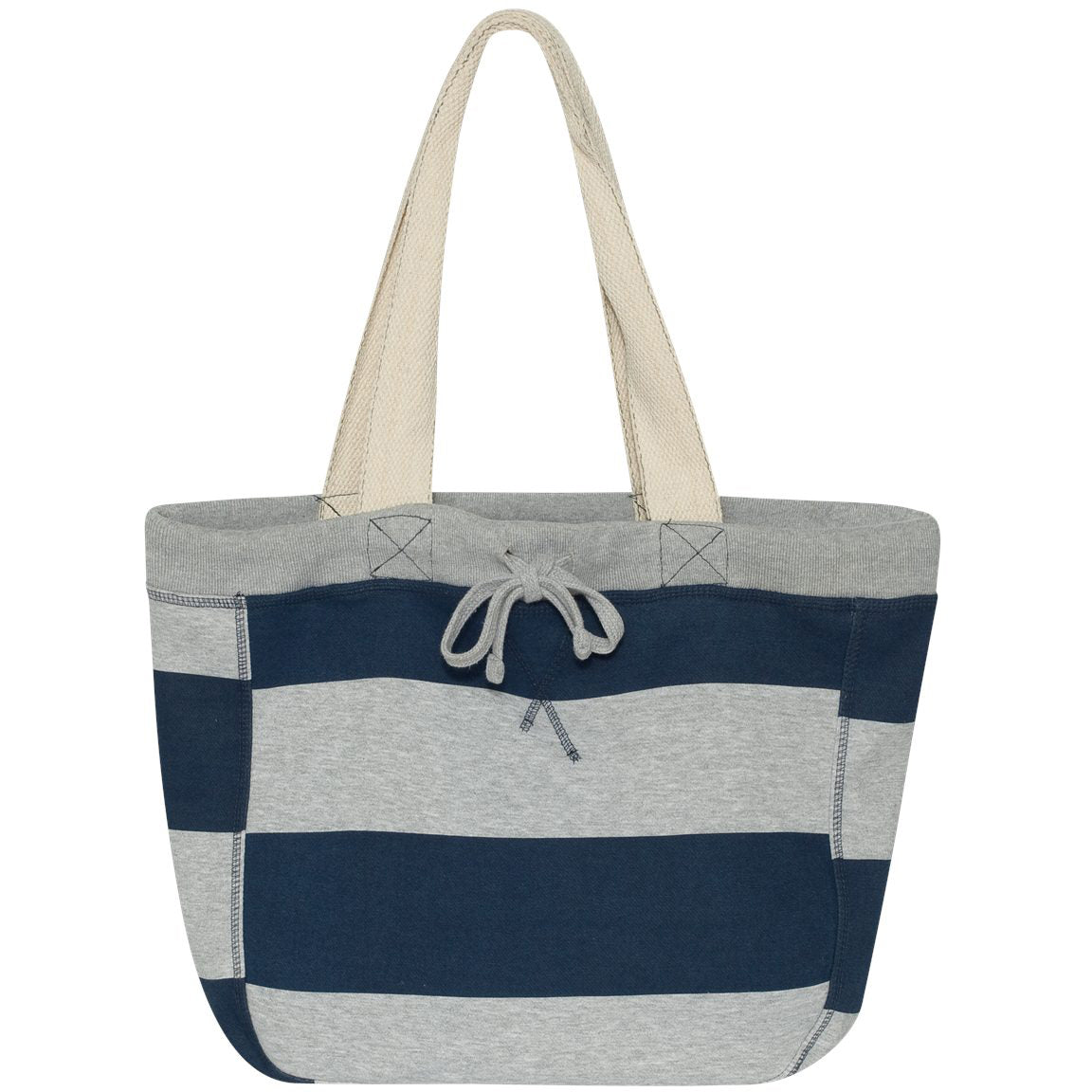 Heather/Navy Tote Bag - MV Sport - Cotton/Polyester