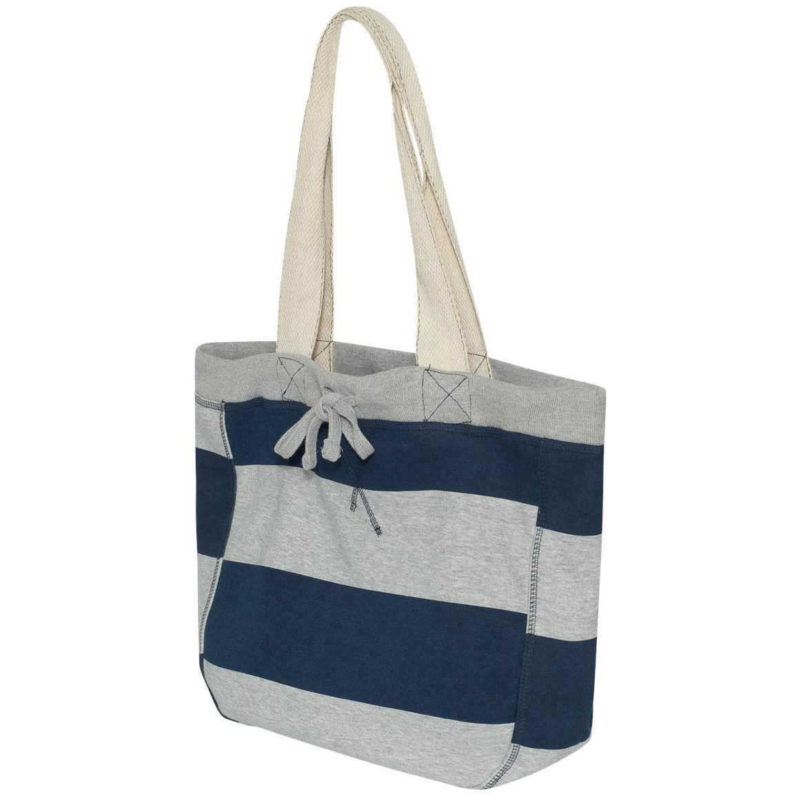 Heather/Navy Tote Bag - MV Sport - Cotton/Polyester