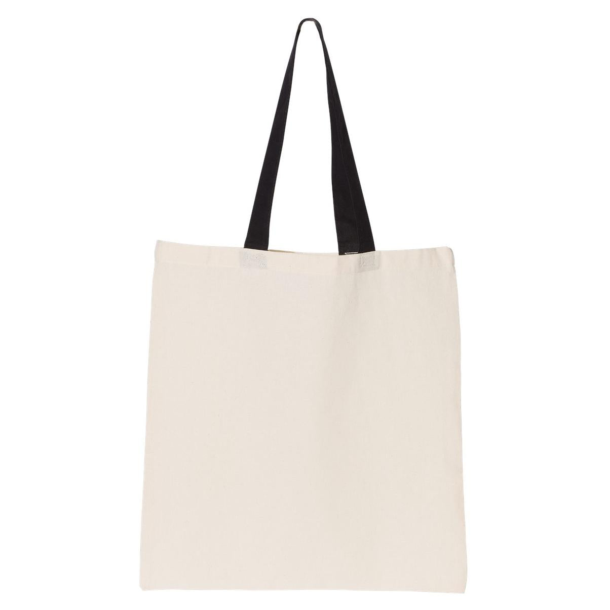 Natural/Black Tote Bags - OAD - Soft Cotton