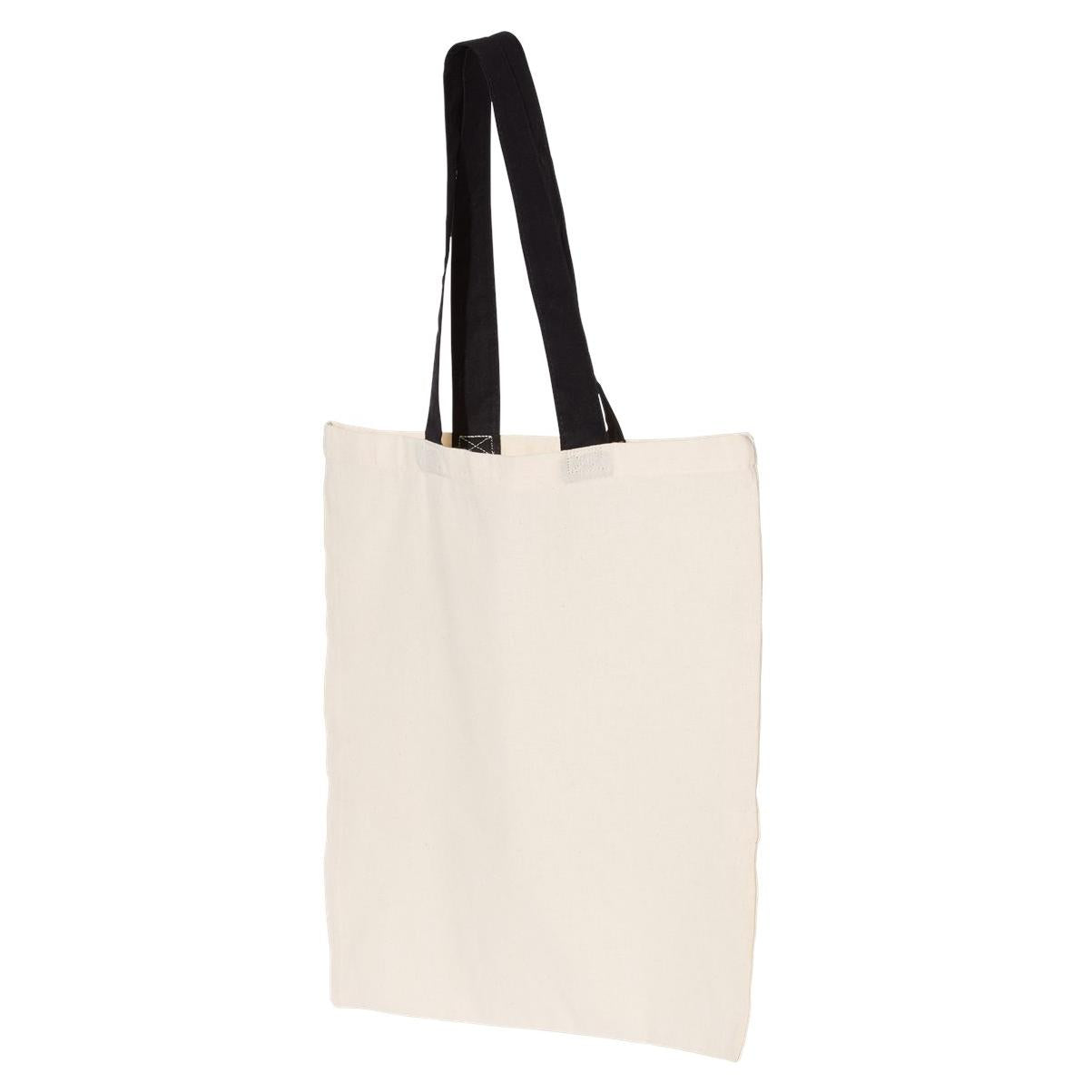 Natural/Black Tote Bags - OAD - Soft Cotton