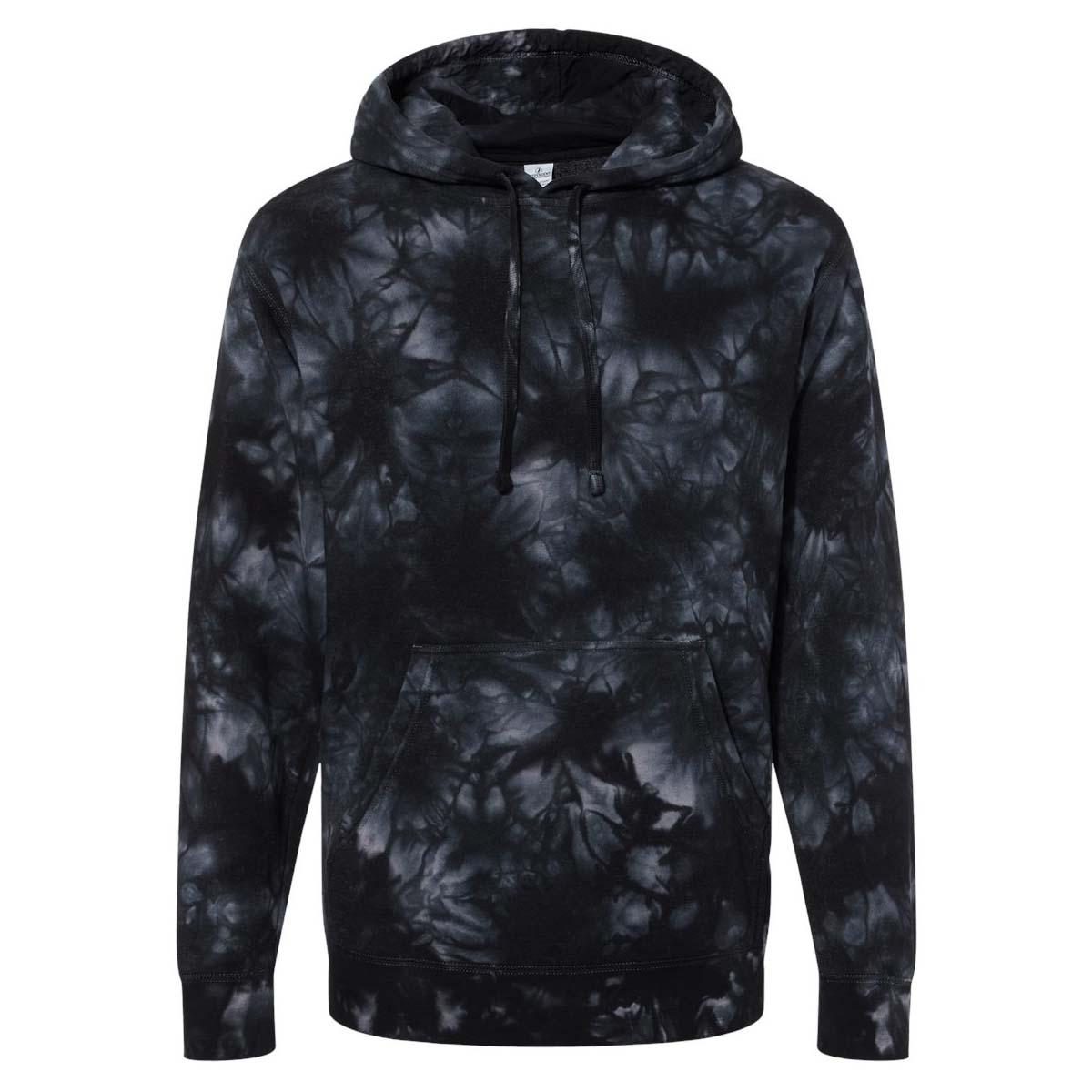 Tie Dye Black Sweatshirt - Independent Trading Co. - Stylish Fit