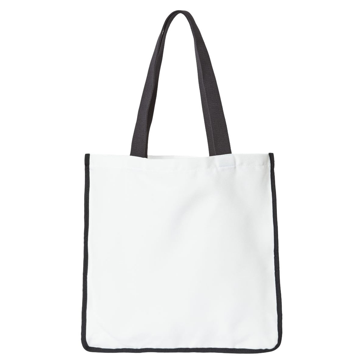 White/Black Tote Bags - Liberty Bags - Stylish Polyester