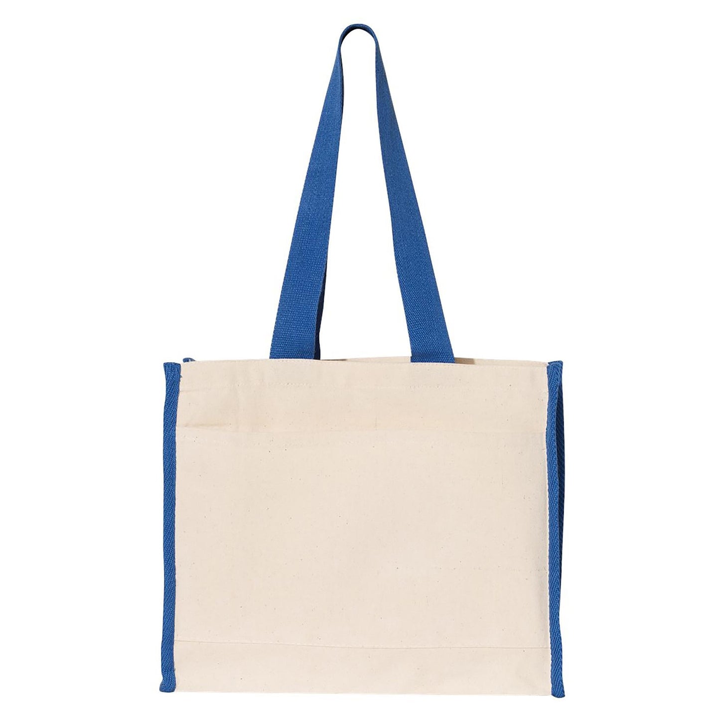 Natural/Black Tote Bag - Q-Tees - Durable Canvas
