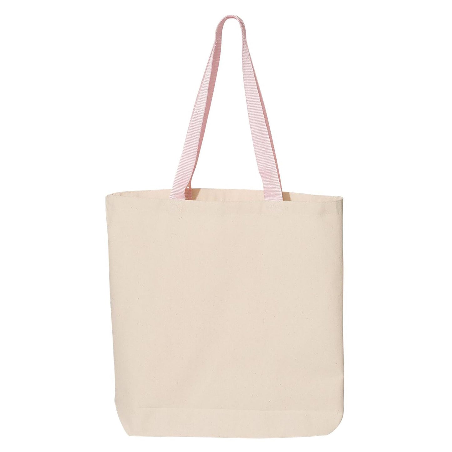 Natural/Black Tote Bag - Q-Tees - Durable Canvas Design