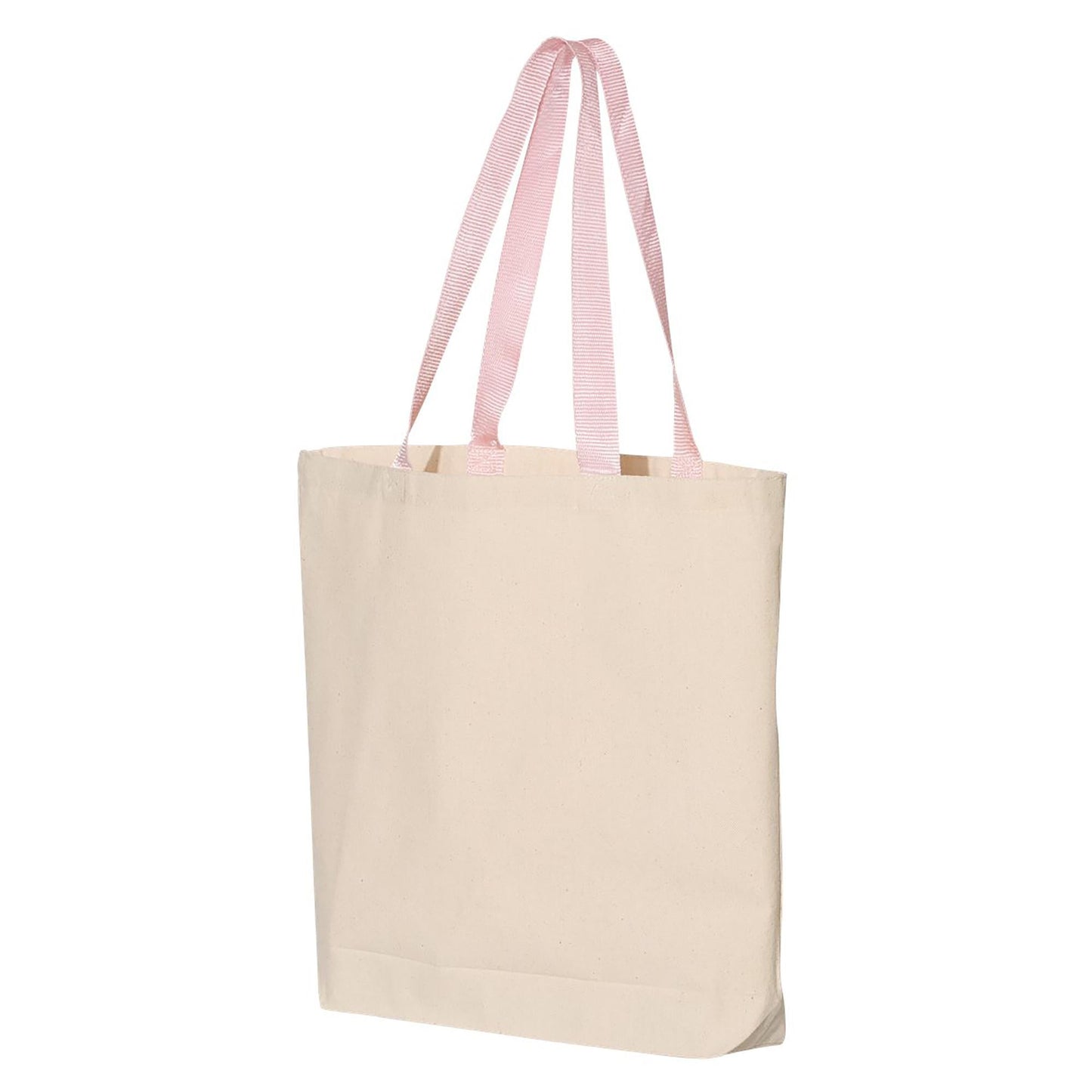 Natural/Black Tote Bag - Q-Tees - Durable Canvas Design