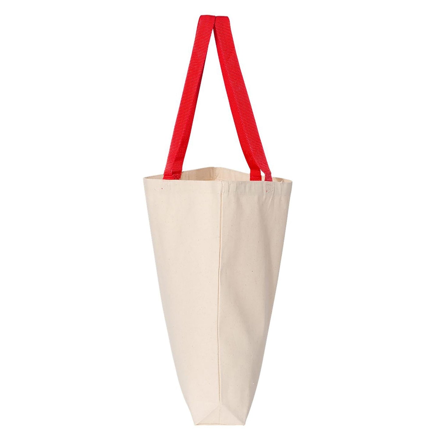 Natural/Black Tote Bag - Q-Tees - Durable Canvas Design